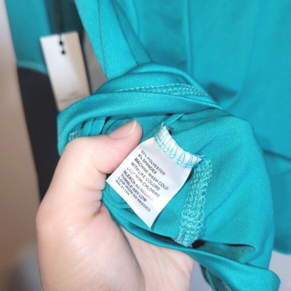 New Zelos Teal Long Sleeve Active Top 0X - Picture 6 of 11